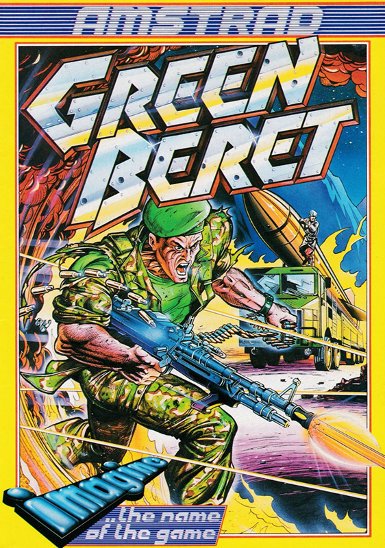 Green Beret box art for Amstrad CPC